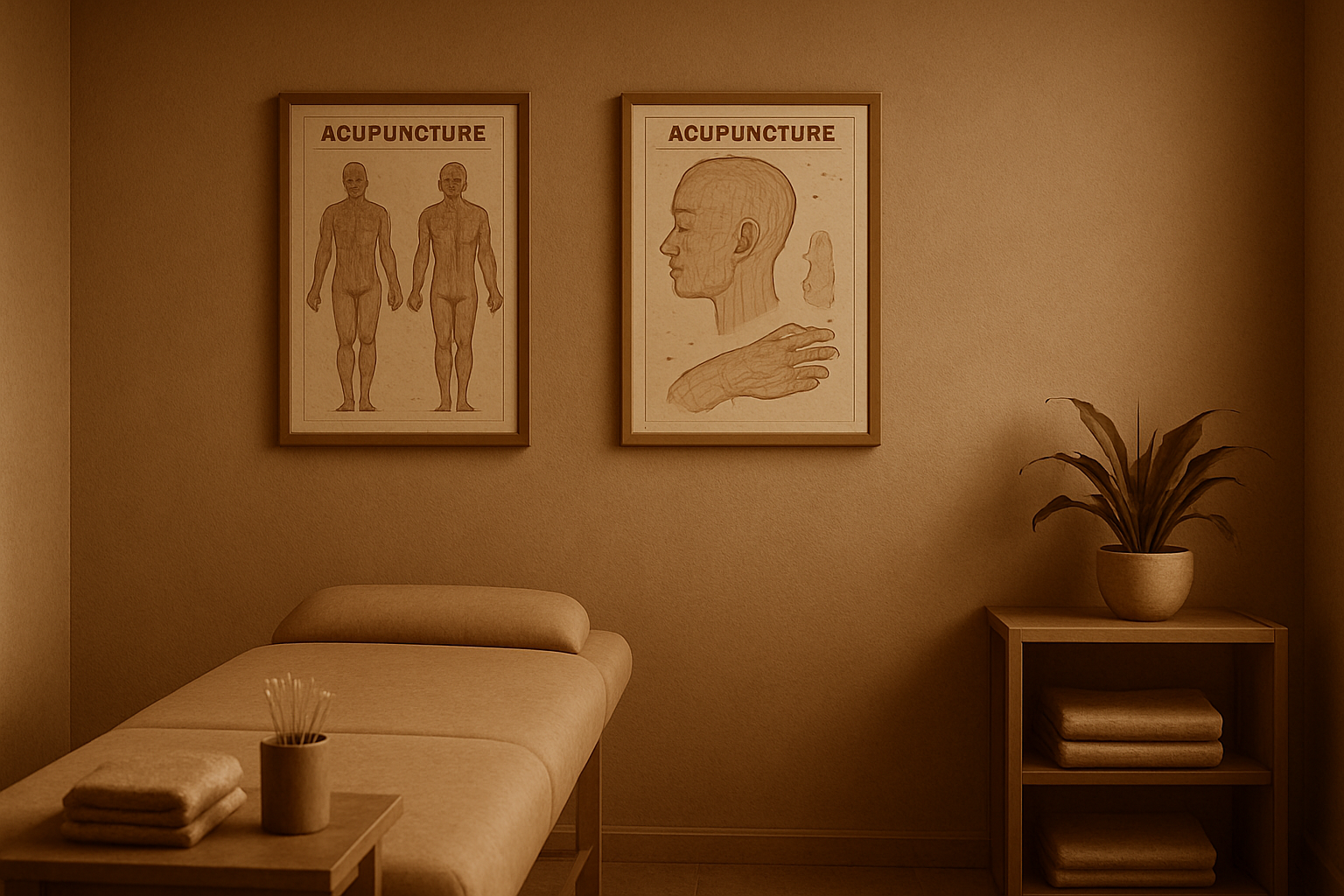 Salle de consultation d'acupuncture zen