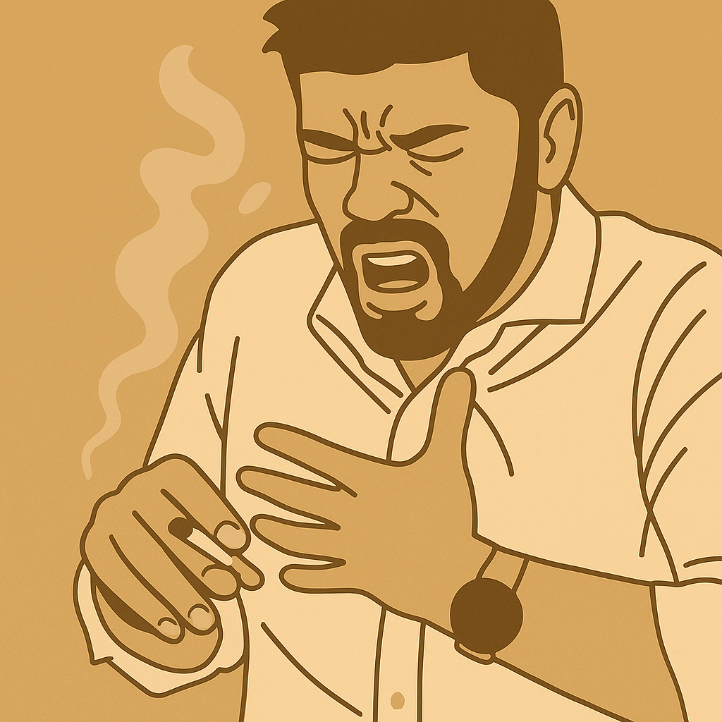 Personne souffrant des effets du tabac